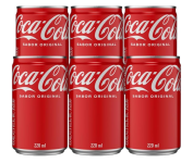 Pack de Coca-Cola lata 220ml 6 unidades na Amazon