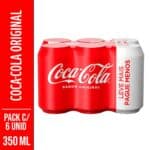 Pack de Coca-Cola Lata 350ML 6 unidades na Amazon
