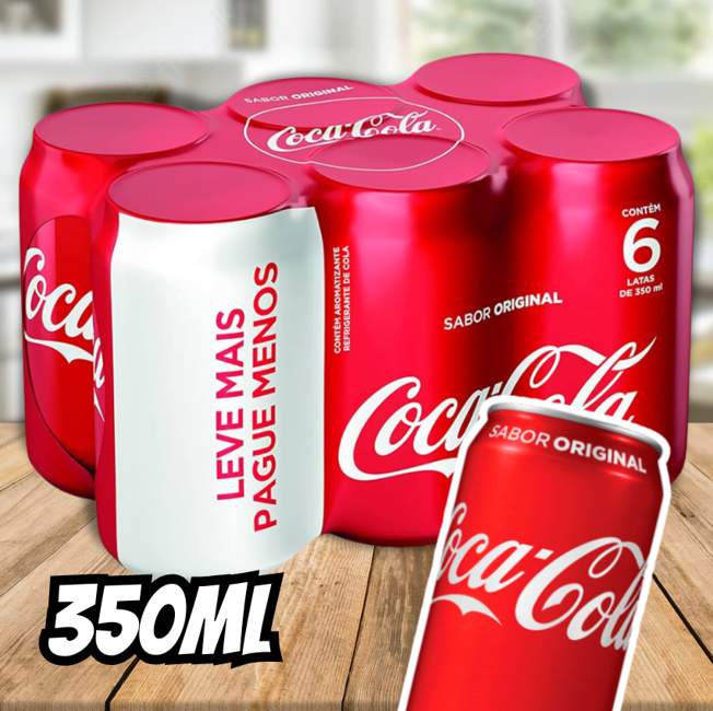 Pack de Coca-Cola Lata 350ML 6 unidades na Amazon