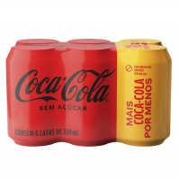 Pack De Coca-Cola Sem Açúcar 350Ml 6 Unidades na Amazon