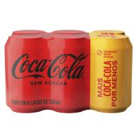 Pack De Coca-Cola Sem Açúcar 350Ml 6 Unidades na Amazon