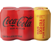 Pack de Coca-Cola sem Açúcar 350Ml – 6 unidades na Amazon