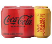 Pack de Coca-Cola sem Açúcar 350Ml – 6 unidades na Amazon