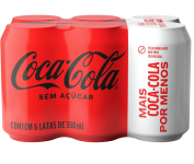 Pack de Coca-Cola sem Açúcar 350Ml – 6 unidades na Amazon