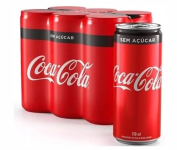 Pack de Coca Cola Sem Açúcar Lata 310ml 6 unidades na Amazon