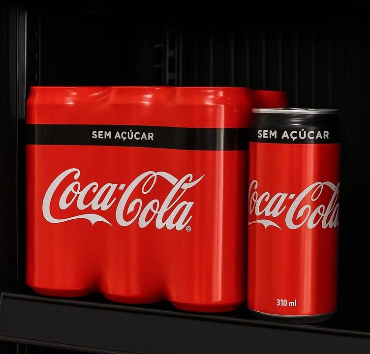 Pack de Coca Cola Sem Açúcar Lata 310ml 6 unidades na Amazon