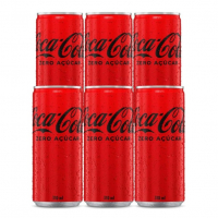 Pack De Coca Cola Sem Açúcar Lata 310ml 6 Unidades na Amazon