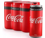 Pack de Coca Cola Sem Açúcar Lata 310ml – 6 unidades na Amazon
