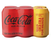 Pack de Coca-Cola sem Açúcar – 350Ml – 6 unidades na Amazon