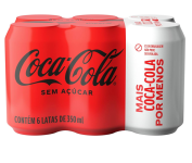 Pack de Coca-Cola sem Açúcar – 350Ml – 6 unidades na Amazon