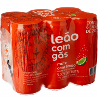 Pack De Matte Leão Limão Com Gás Lata 290ml, 6 Unidades na Amazon