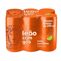 Pack De Matte Leão Limão Com Gás Lata 290ml, 6 Unidades na Amazon