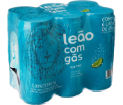 Pack de Matte Leão Limão com Gás Zero Lata 290ml, 6 unidades na Amazon