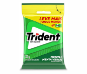 Pack Goma de Mascar Menta Trident Pacote 32g 4 Unidades na Amazon