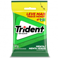 Pack Goma De Mascar Menta Trident Pacote 32g 4 Unidades na Amazon
