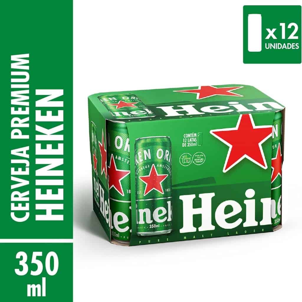 Pack Heineken Cerveja Pilsen - 12 latas de 350ml na Amazon