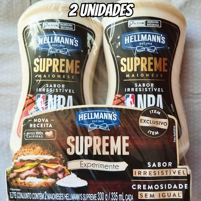 Pack Maionese Hellmann's Supreme Squeeze 330g 2 unidades (Embalagem pode variar) na Amazon