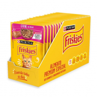 Pack Nestlé Purina Friskies Ração Úmida Para Gatos Adultos Carne Ao Molho - Com 15 Sachês 85g na Amazon