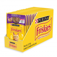 Pack Nestlé Purina Friskies Ração Úmida Para Gatos Adultos Cordeiro Ao Molho - Com 15 Sachês 85g na Amazon