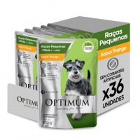 Pack Ração Úmida Optimum Sachê Para Cães Adultos Raças Pequenas E Minis Frango 100 G na Amazon
