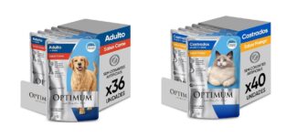 Pack Ração Úmida Optimum Sachê para Cães Adultos Sabor Carne 100g na Amazon