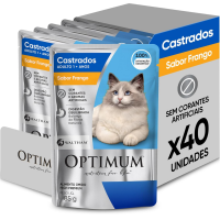 Pack Ração Úmida Optimum Sachê Para Gatos Adultos Castrados Frango 85 G - 40 Unidadaes na Amazon