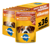 Pack Ração Úmida Pedigree Sachê Cordeiro ao Molho para Cães – 36 unidades na Amazon