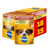 Pack Ração Úmida Pedigree Sachê Frango Ao Molho Para Cães Adultos De Raças Pequenas - Leve 18 Pague 15 na Amazon