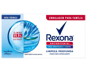 Pack Sabonete Em Barra Antibacterial Rexona  – Limpeza Profunda Envoltório – 6 Unidades na Amazon