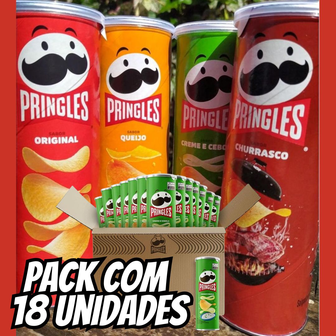 Pack Salgadinho Batata Frita Pringles 109g com 18 unidades na Amazon