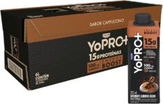 Pack YoPRO Bebida Láctea Energy Boost UHT Capuccino 15g de Proteínas 250ml – 24 Unidades na Amazon