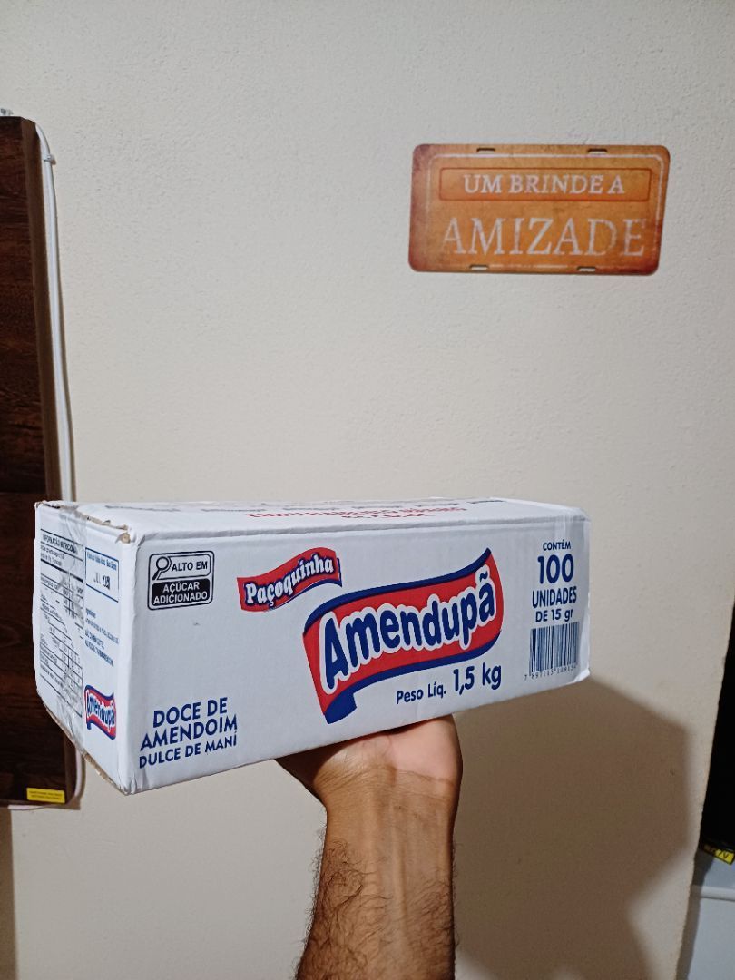 Paçoca Rolha 1,5KG 100unid – Paçoquinha Amendupã na Shopee