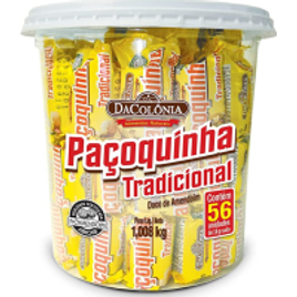 Paçoca Rolha Tradicional Pote 56 Unidades - Da colônia na Amazon