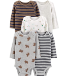 Pacote com 5 bodies de manga comprida Simple Joys – Carter’s – Unisex na Amazon