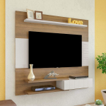 Painel com suporte para TV até 50″ com porta basculante MONZA cor Pinho com Off White – Artely na Amazon