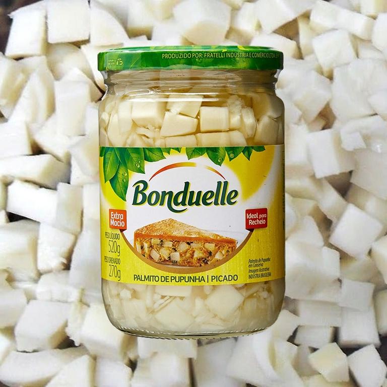 Palmito Pupunha Picado, Bonduelle, 520 g na Amazon