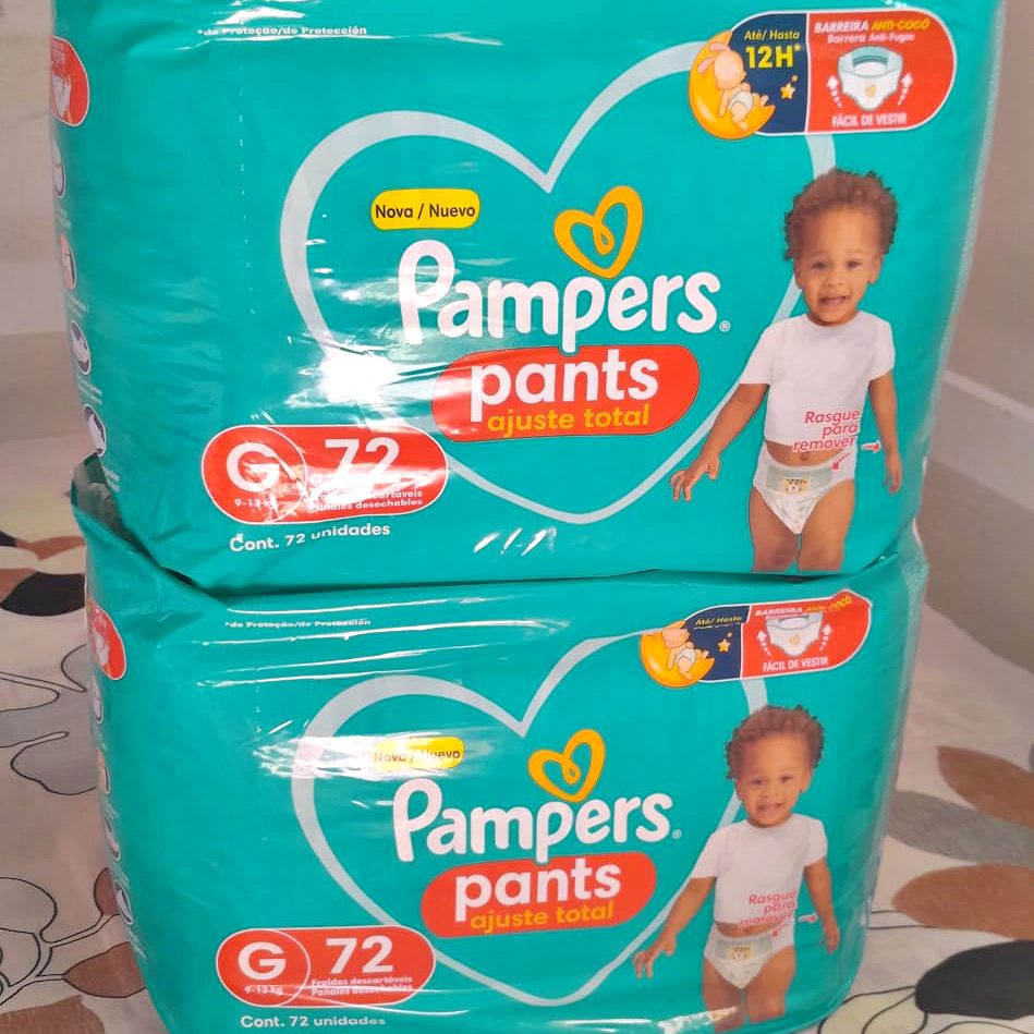 Pampers Ajuste Total Fralda G 144 unidades na Amazon