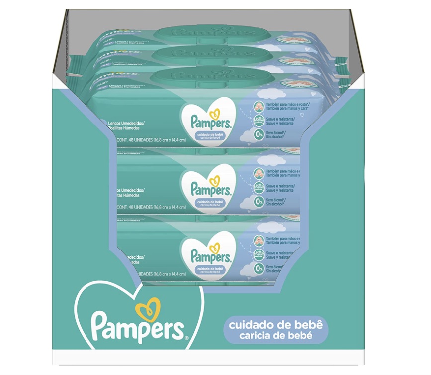 Pampers Cuidado de Bebê Lenços Umedecidos 576 um na Amazon