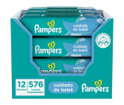 Pampers Lenços Umedecidos Cuidado de Bebê 576 unidades na Amazon