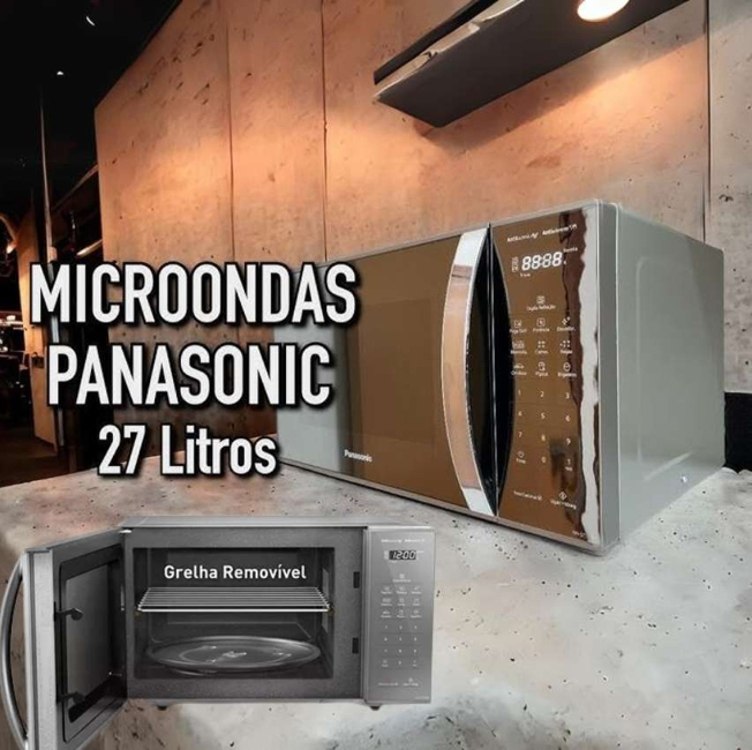 Panasonic Micro-ondas 27L Prata NN-ST55LMRU na Amazon