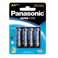 Panasonic UM-3SHS - Pilha Comum AA, Tensão 1,5 Volts, Embalagem Com 4 Pilhas na Amazon