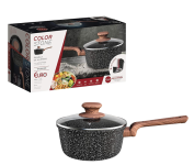 Panela 18 cm de Alumínio com Antiaderente ColorStone Wooden – Euro Home na Amazon