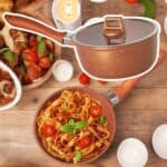 Panela Caçarola Antiaderente com Tampa em Vidro 18cm Graniflon Laranja Moda do Chef na Amazon