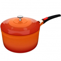 Panela Caçarola Revestimento Cerâmico 18 Cm Cabo Destacável Laranja Le Cook na Amazon
