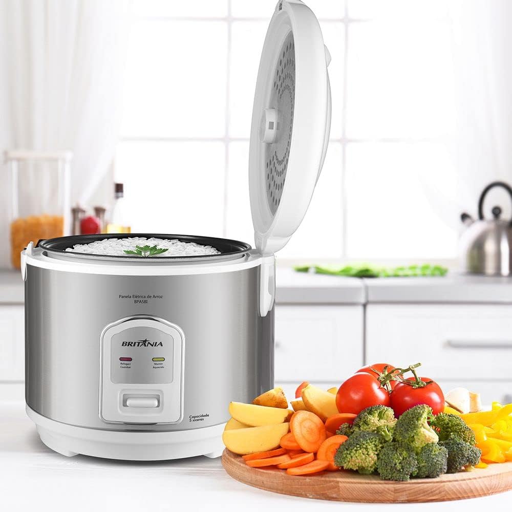 Panela de arroz, Bpa5bi, 5 xícaras, Branco, Britânia na Amazon