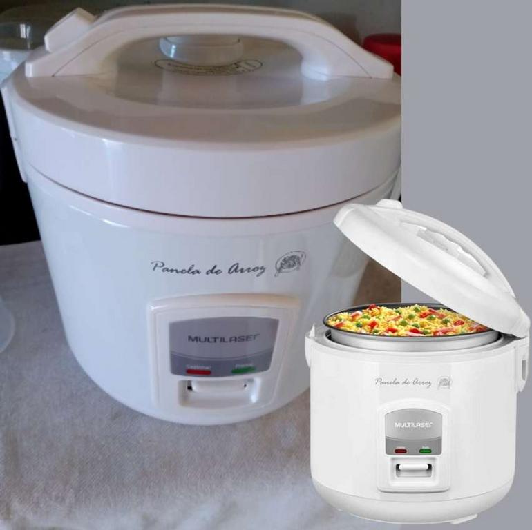 Panela de Arroz Elétrica Gourmet 127V com 400W Capacidade de 5 Xícaras e Indicador de LED Branca Multilaser – CE01 na Amazon