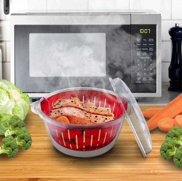 Panela de Arroz para preparo e aquecimento no Micro-ondas, PLA0641, Euro Home na Amazon