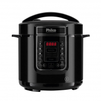 Panela De Pressão Digital Philco 6L Inox Preta na Philco