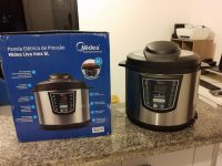 Panela de Pressão Elétrica Digital Midea 6L, Inox/Preto, Midea na Amazon