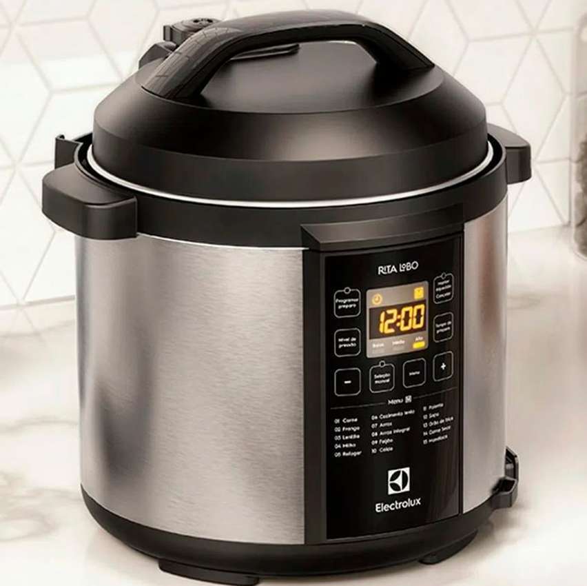 Panela de Pressão Elétrica Electrolux 6L Preta Experience por Rita Lobo (PCC20) na Magazine Luiza